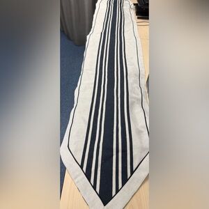 William Sonoma Striped Black and Tan Table Runner -